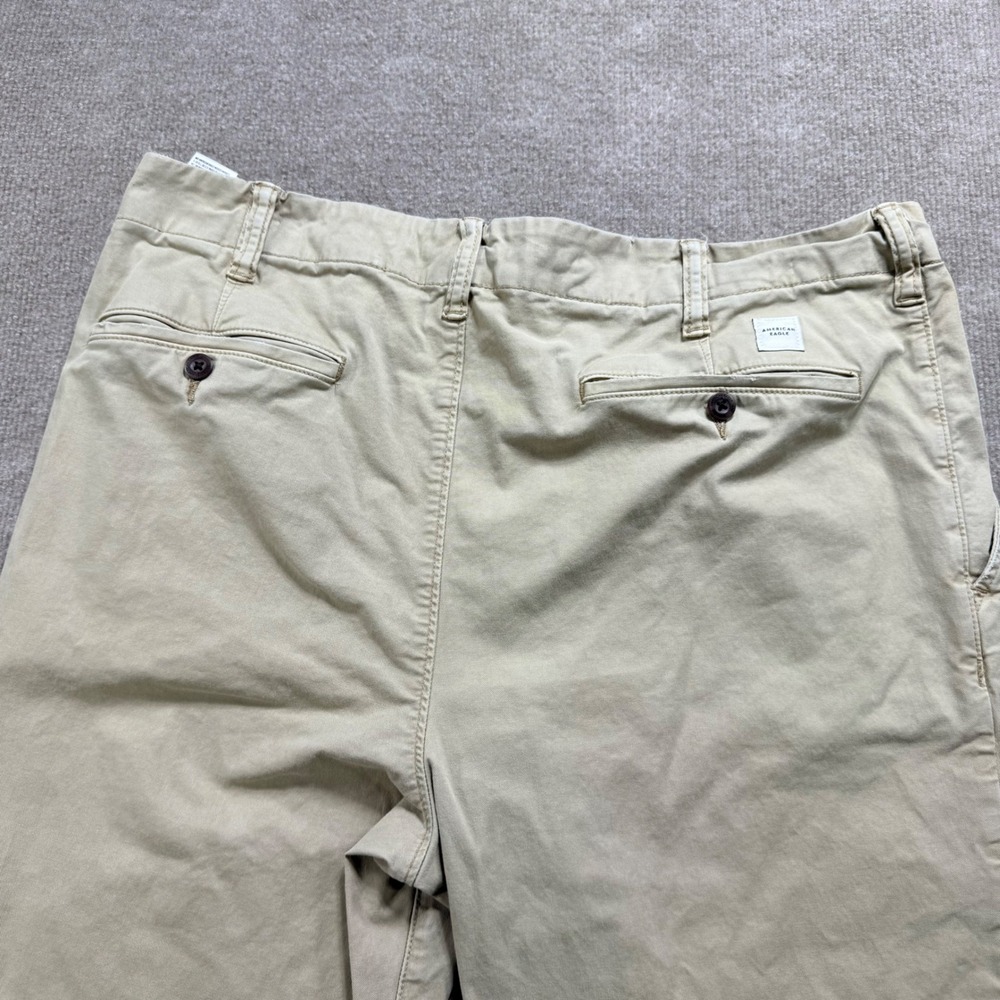 American Eagle Slim Fit Chino Pants Mens 38x36 (measures 38x33) Khaki Stretch - Picture 13 of 14